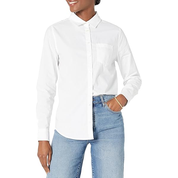 Amazon.com: Michael Stars Women's Ernie Button Down with Pocket